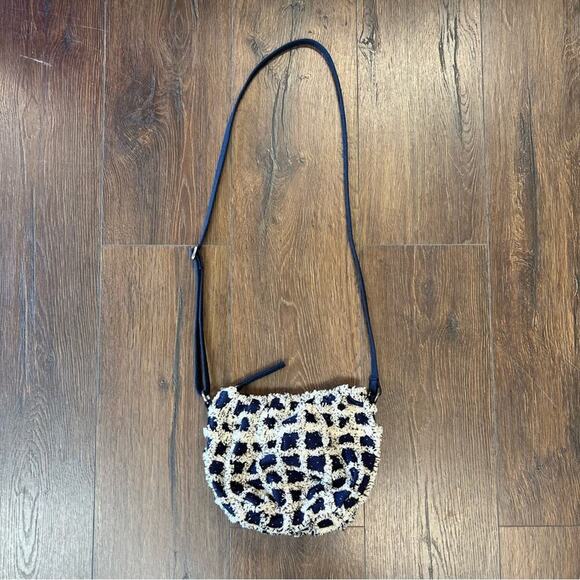 Free People Zamora Crossbody Bag Navy and Cream - Picture 2 of 9